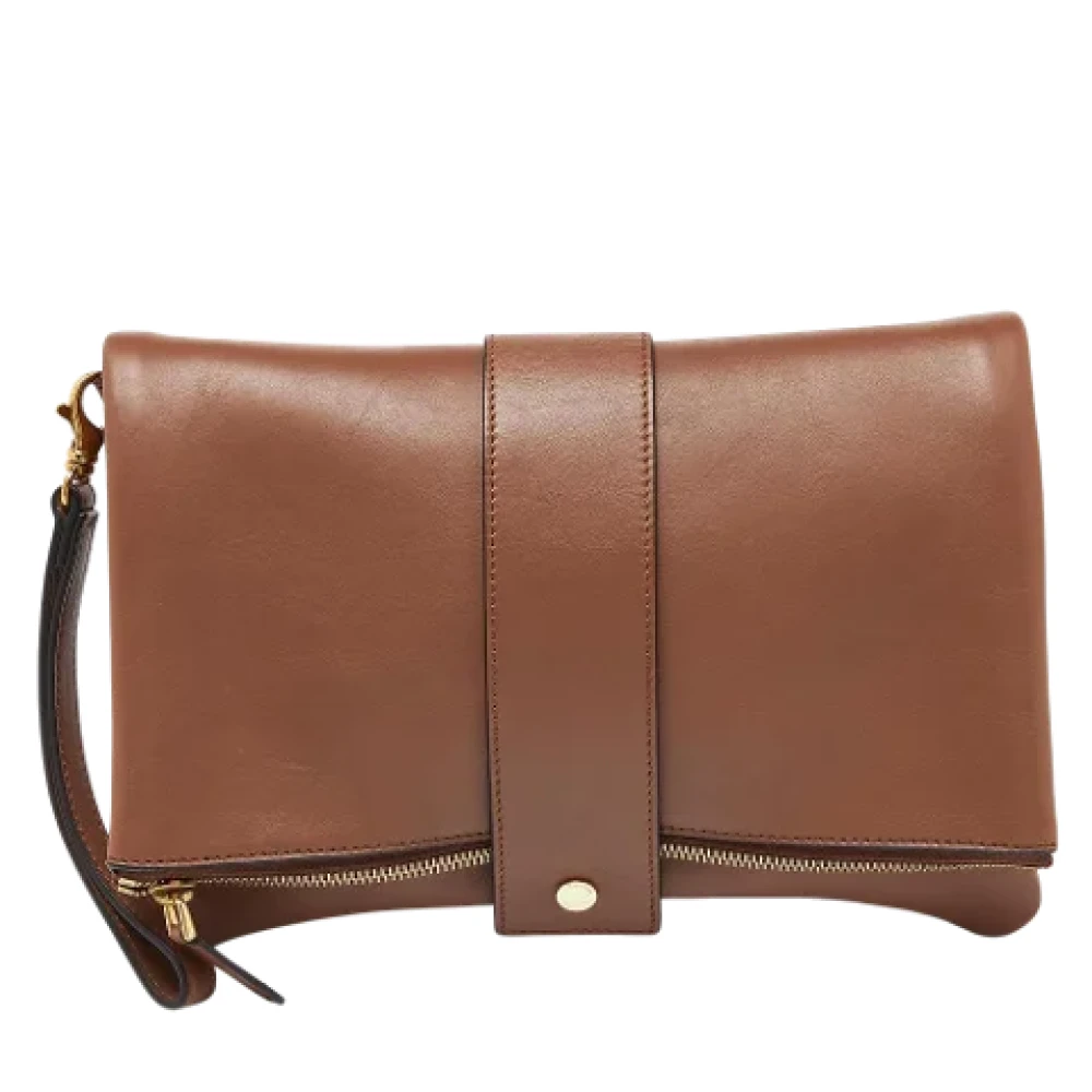 Marni Pre-owned Leather clutches Brown Dames