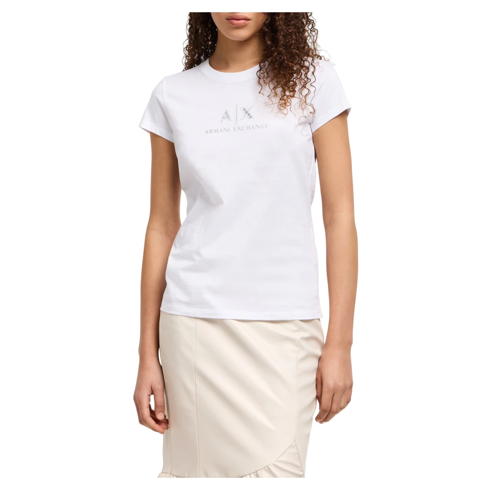 Armani Exchange White Women's T-Shirt - Female - T-Shirts - L - Tops