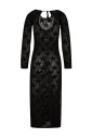 robe-longue-noire-etoilee