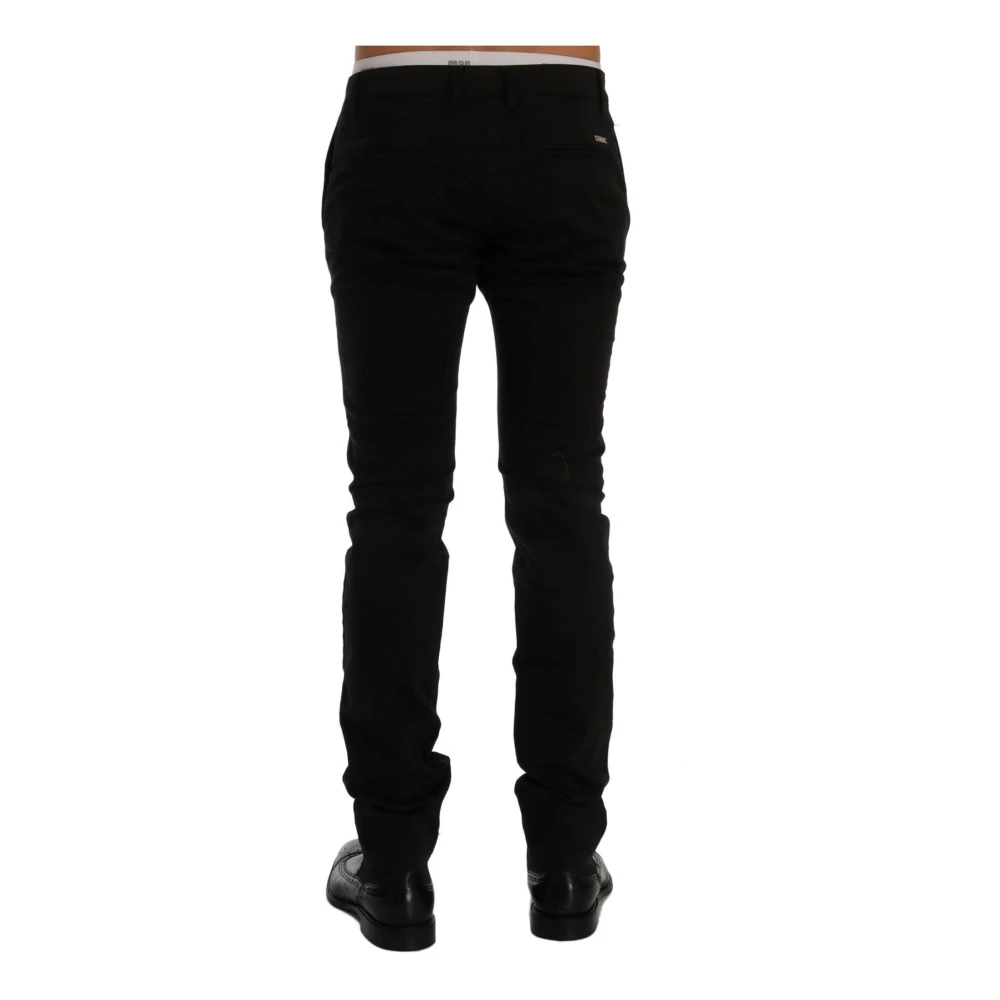Gianfranco Ferré Slim Fit Cotton Stretch Pants Black Heren