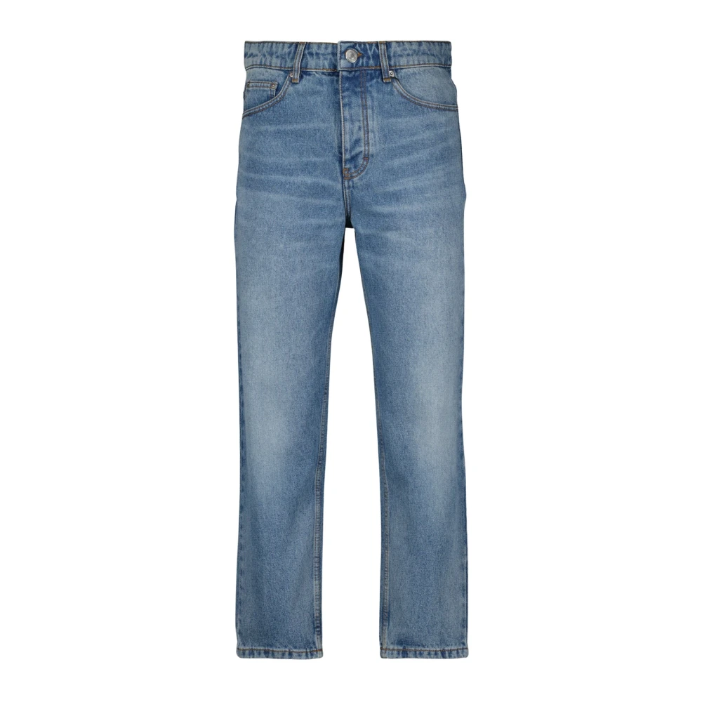 Ami Paris Men's Blue Straight Denim Jeans