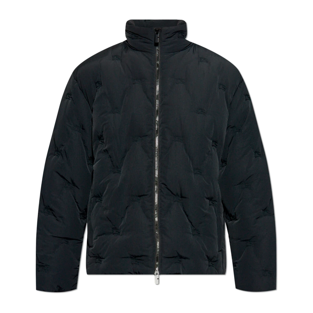 Burberry Gewatteerde Nylon Donsjas met Logo Black Heren