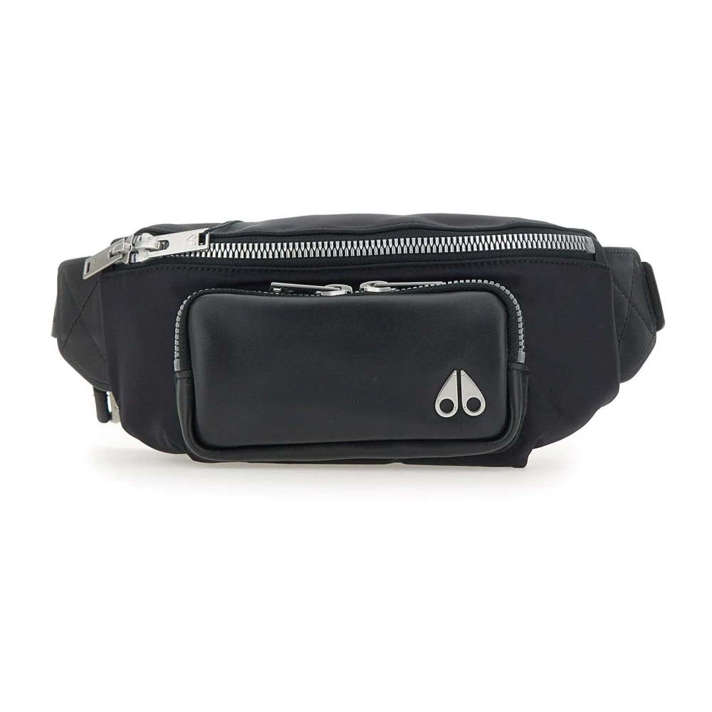 Moose Knuckles Zwarte Logo Hip Pouch Heuptas Black Heren