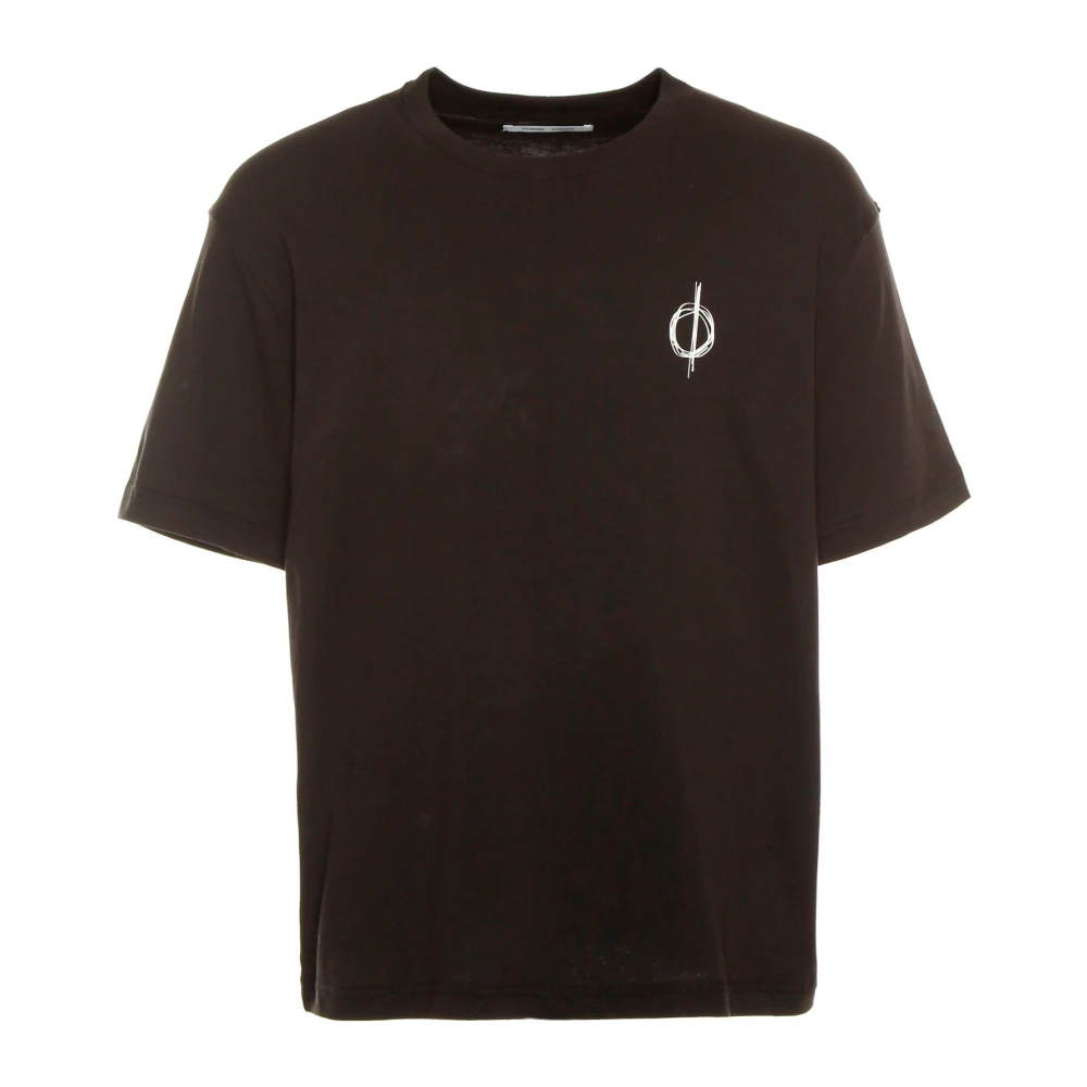 Samsøe T-Shirt met Grafische Print en Geribbelde Halslijn Black Heren