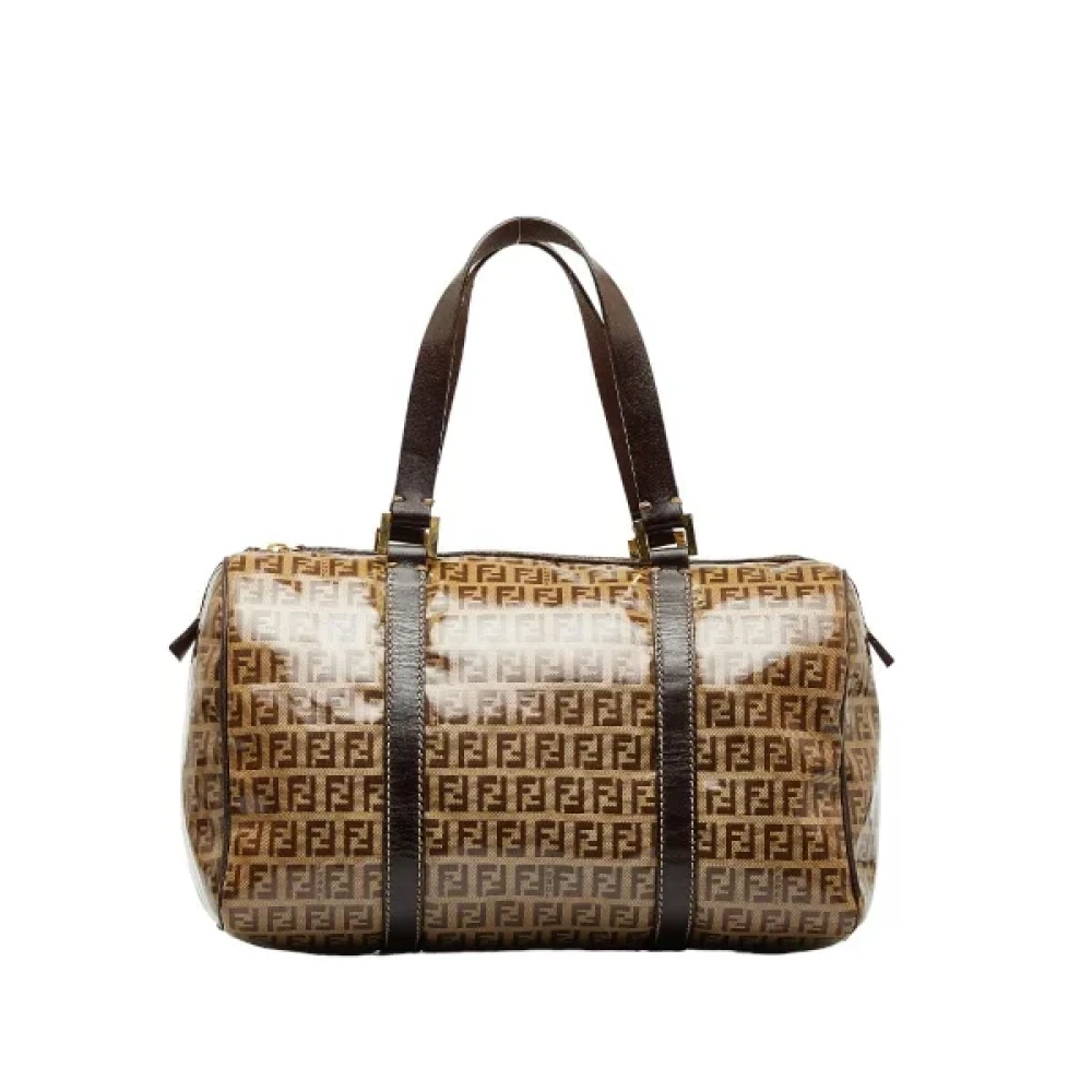 Fendi Vintage Pre-owned Cotton handbags Brown Dames