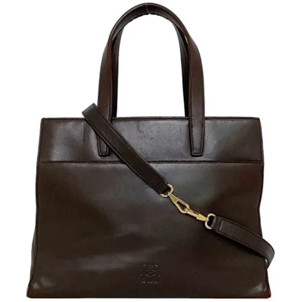 Loewe Pre-owned Fabric handbags Brown Dames