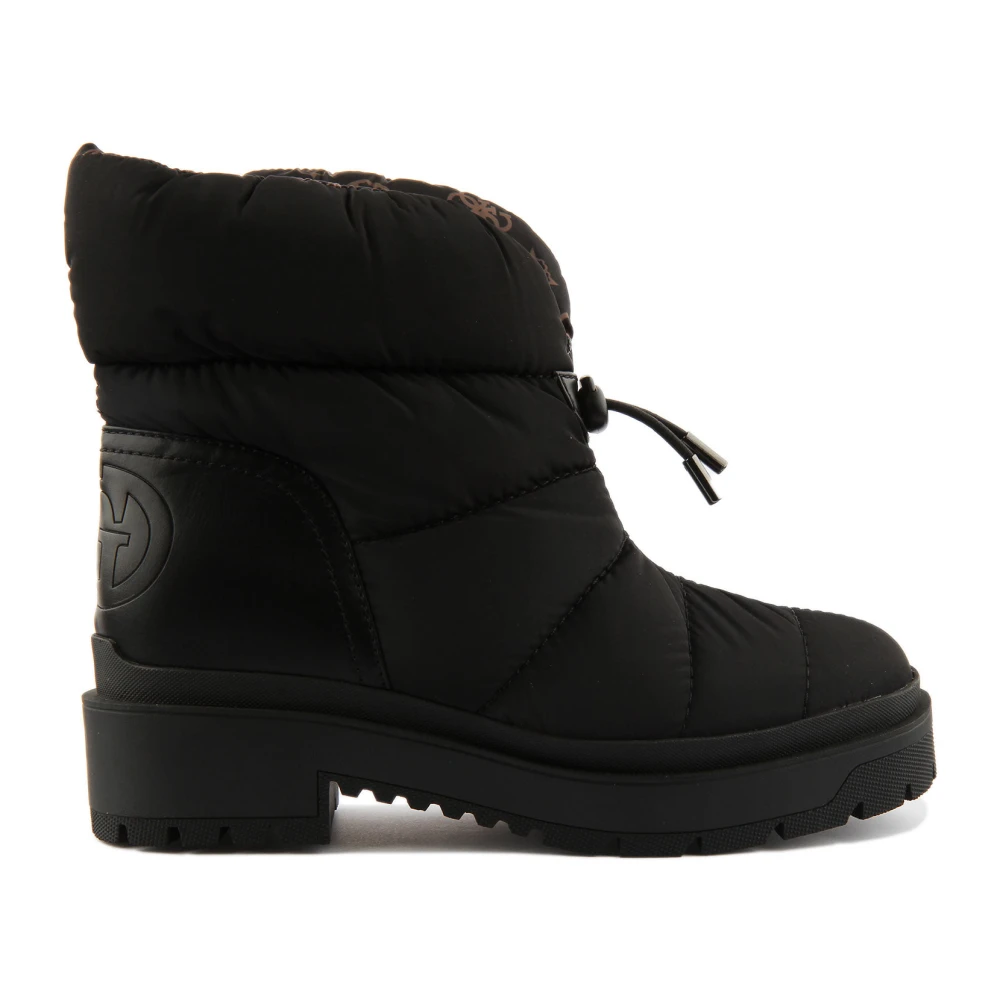 Guess Black Winter Boots, Female, 3 Uk, Padded Logo Ankle Boots
