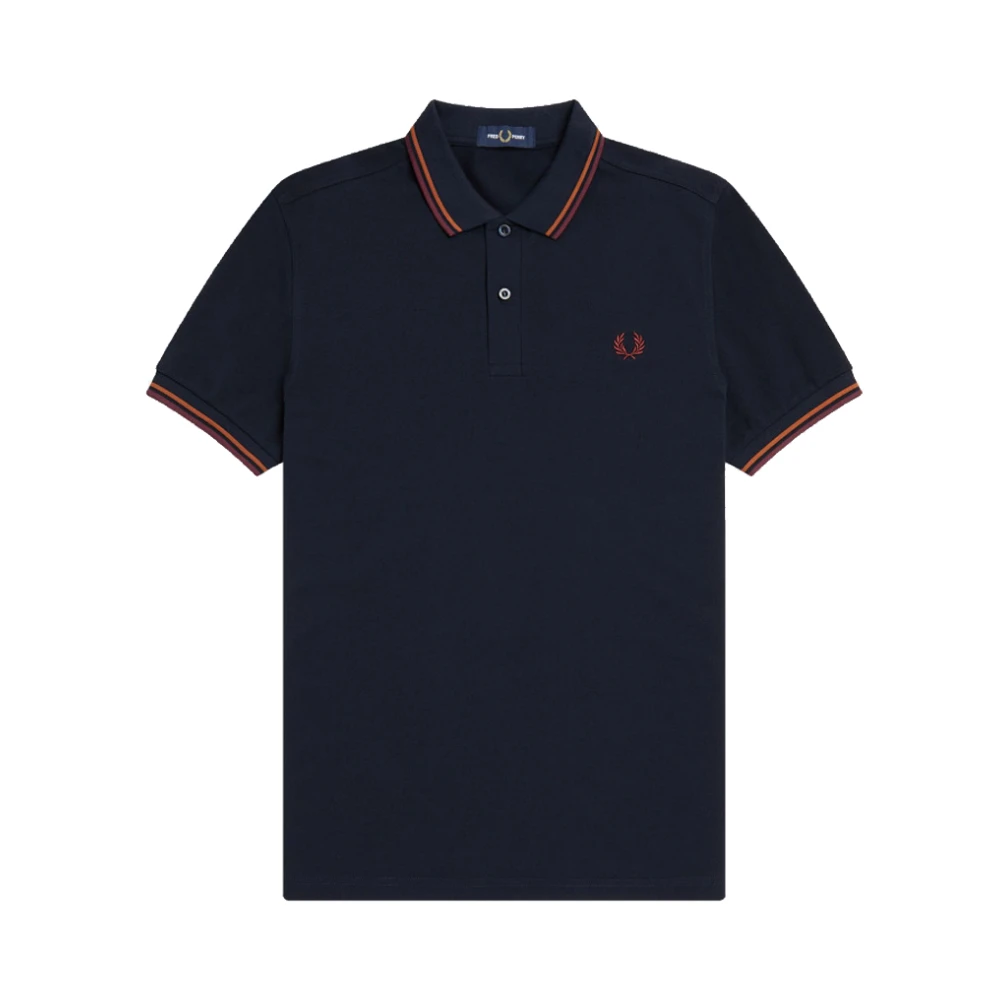 Fred Perry Slim Fit Twin Tipped Polo Blue Heren