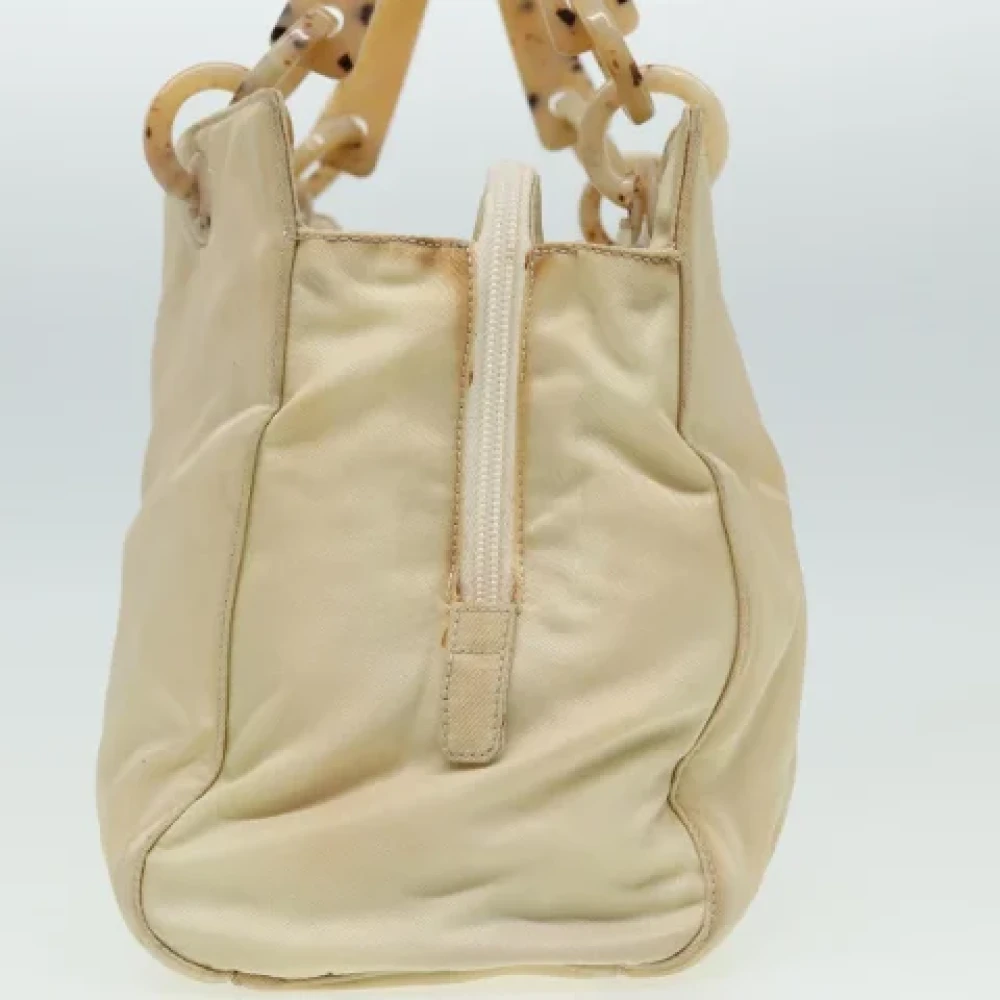Prada Vintage Pre-owned Fabric prada-bags Beige Dames