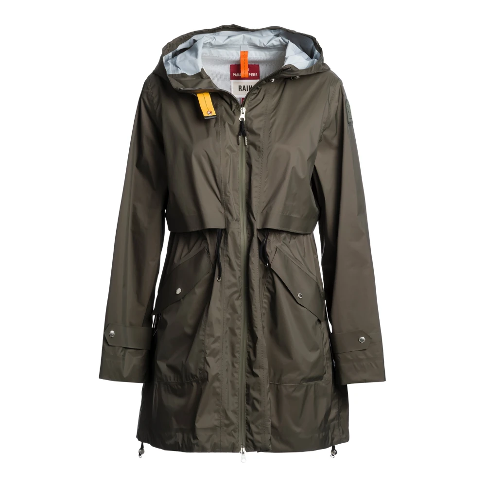 Parajumpers Parka met trekkoord en gele patch Gray Dames