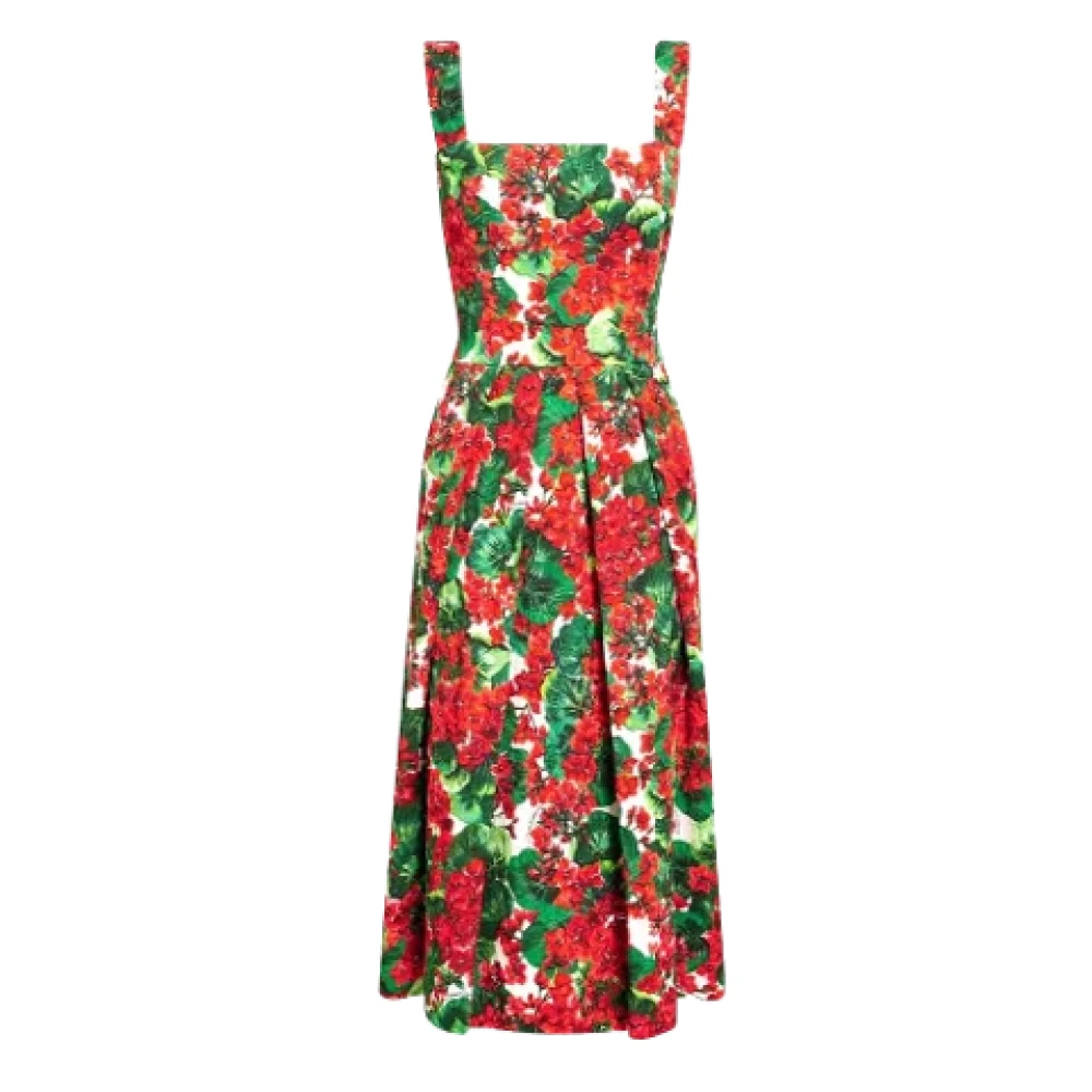 Dolce & Gabbana Pre-owned Cotton dresses Red Dames