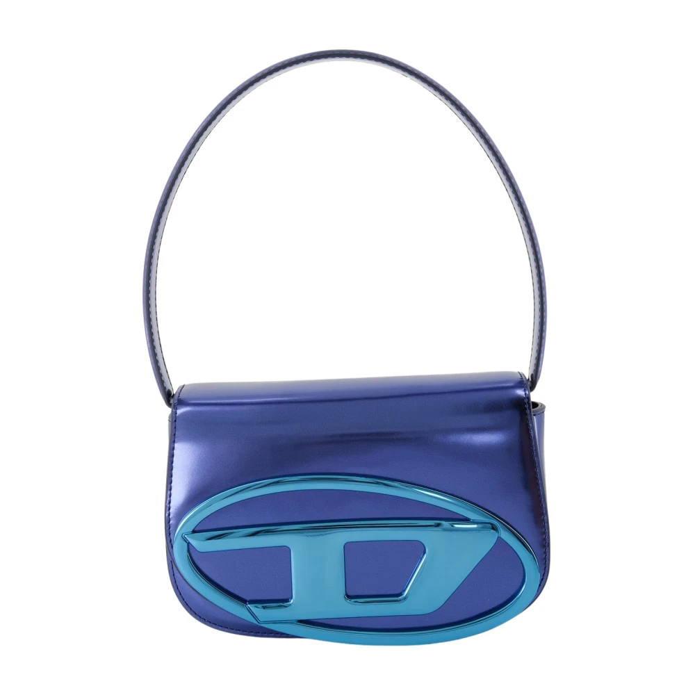 Diesel Donna Blu Borsa A Tracolla Effetto Specchio
