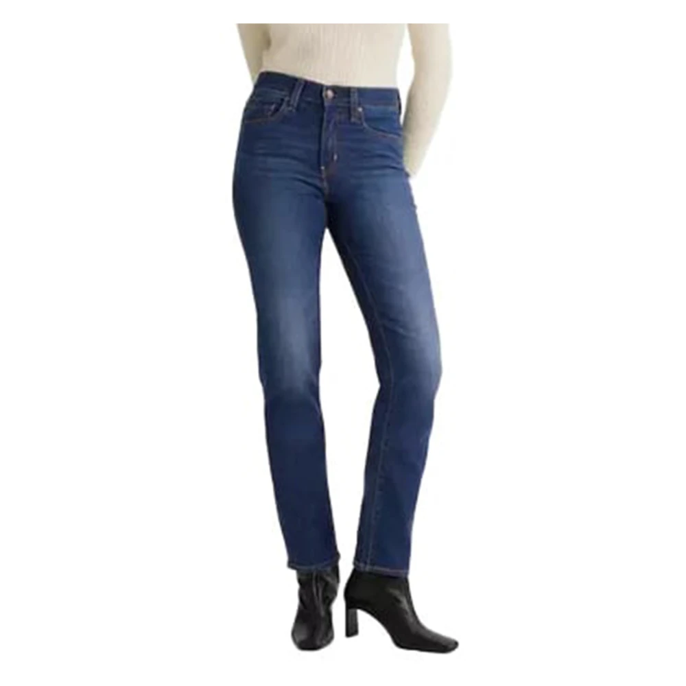 Levi's 724 High Rise Straight Blue Dames
