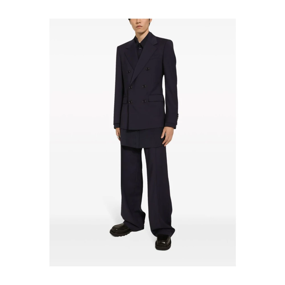 Dolce & Gabbana Donkerblauwe Bell Bottom Broek Blue Heren