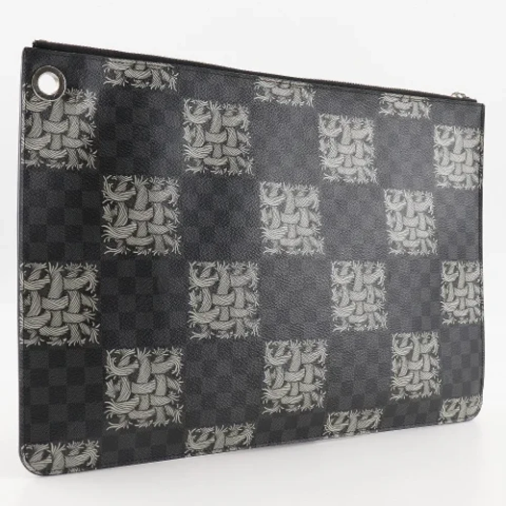 Louis Vuitton Vintage Pre-owned Canvas clutches Black Heren