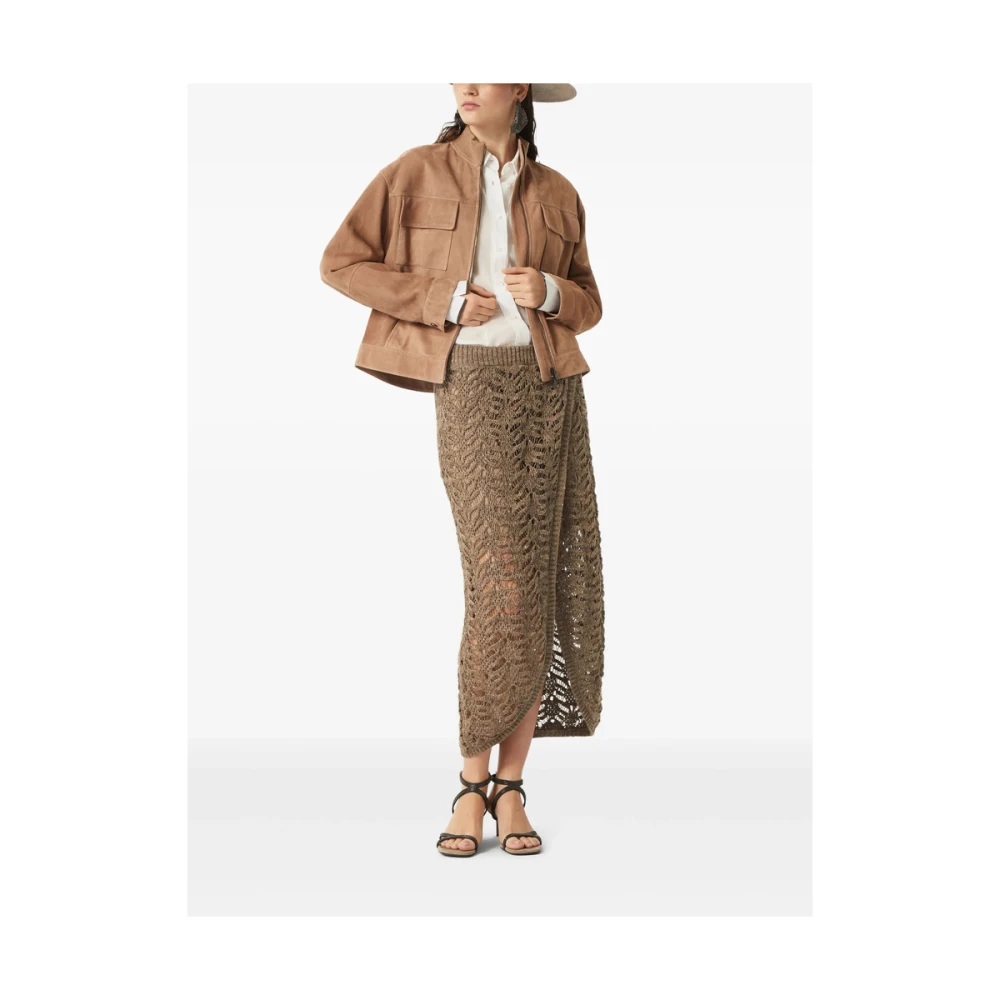 BRUNELLO CUCINELLI Witte Klassieke Kraag Blouse White Dames