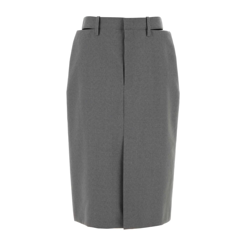Jil Sander Women's Gray Skirt 129 - Midi Skirts - Xl - Skirts