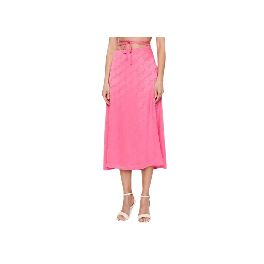 Hugo Boss Elegante Zwarte Rok voor Vrouwen Pink Dames