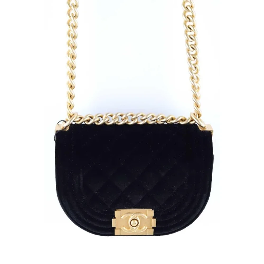 Chanel Vintage Pre-owned Velvet chanel-bags Black Dames
