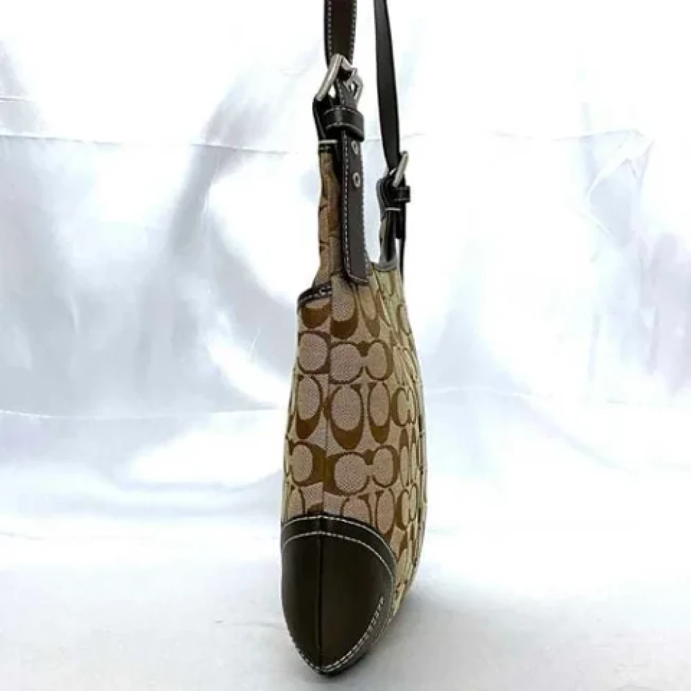Coach Pre-owned Canvas shoulder-bags Beige Dames