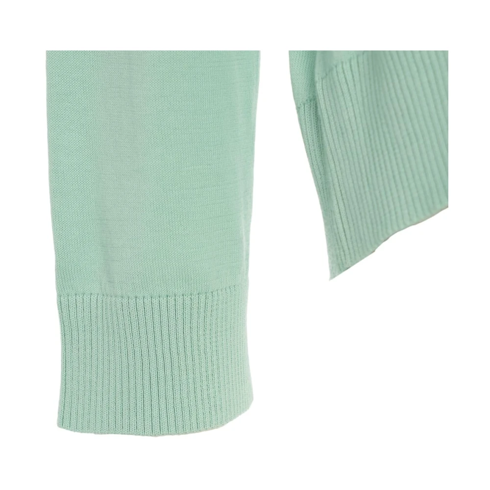 Semicouture Groene Gebreide Trui met Logoborduursel Green Dames