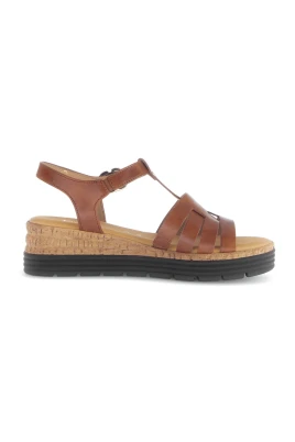 Brun sandal med kardborreknäppning