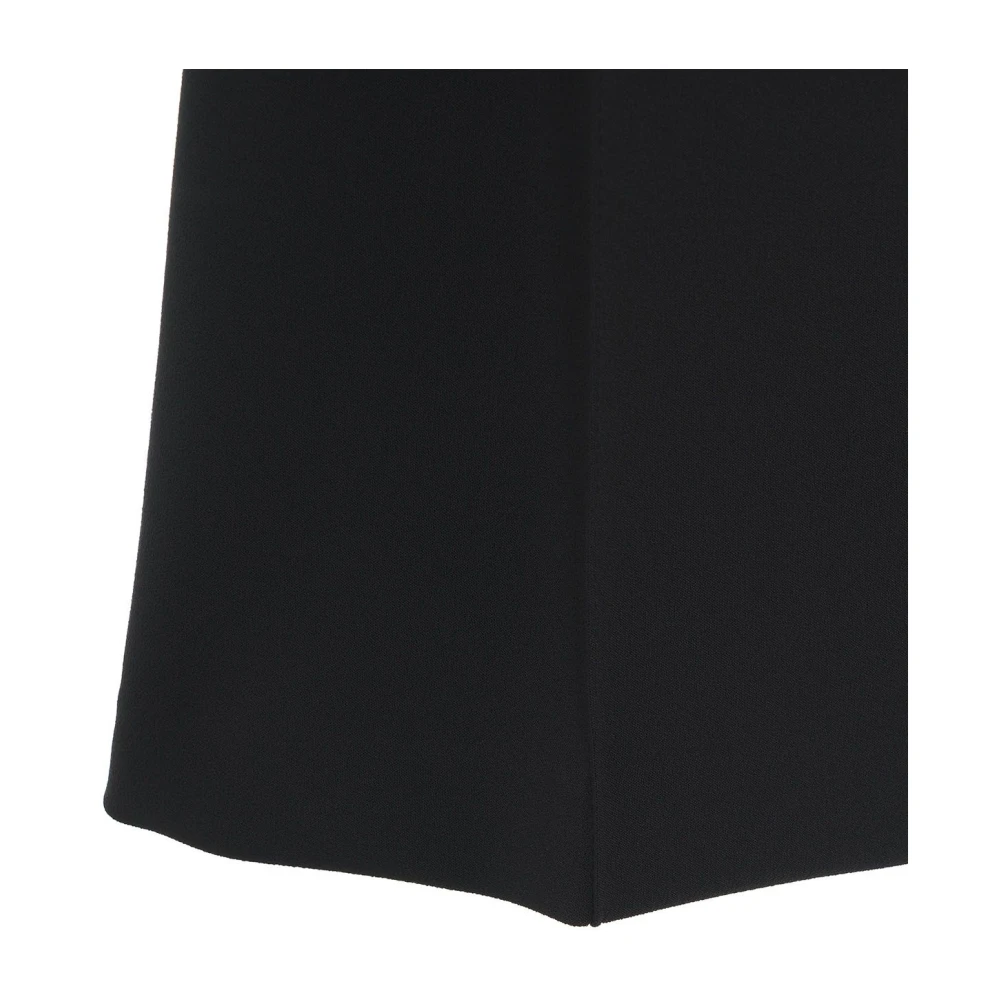 Elisabetta Franchi Zwarte Crêpe Palazzo Broek Black Dames
