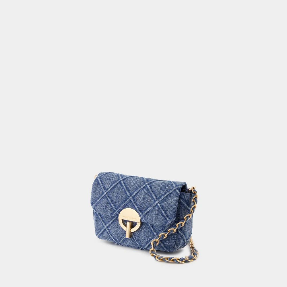 Vanessa Bruno Blauwe Katoenen Crossbody met Rhinestones Blue Dames