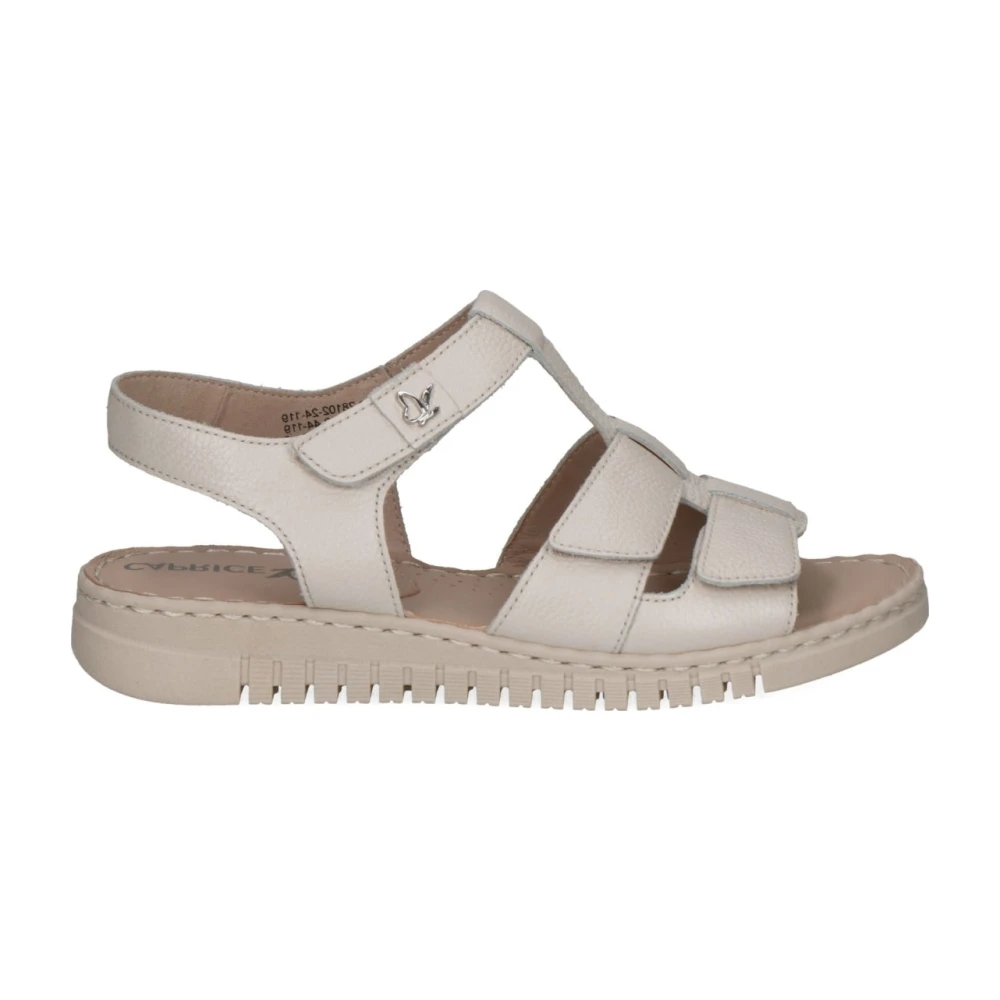 Caprice Women's Beige Casual Flat Sandals - Flat Sandals - 7 Uk - Shoes