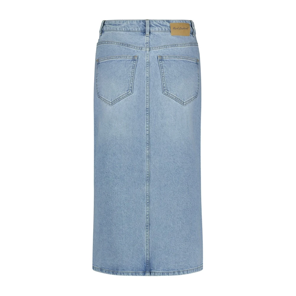 Red Button Gebleekte Sibelle Rok met Split Blue Dames