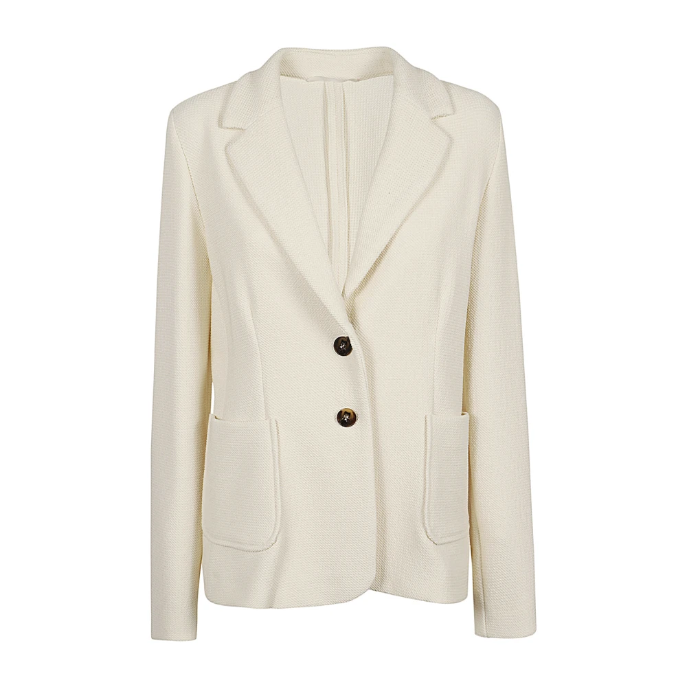 Marella Polyester en viscose jas White Dames