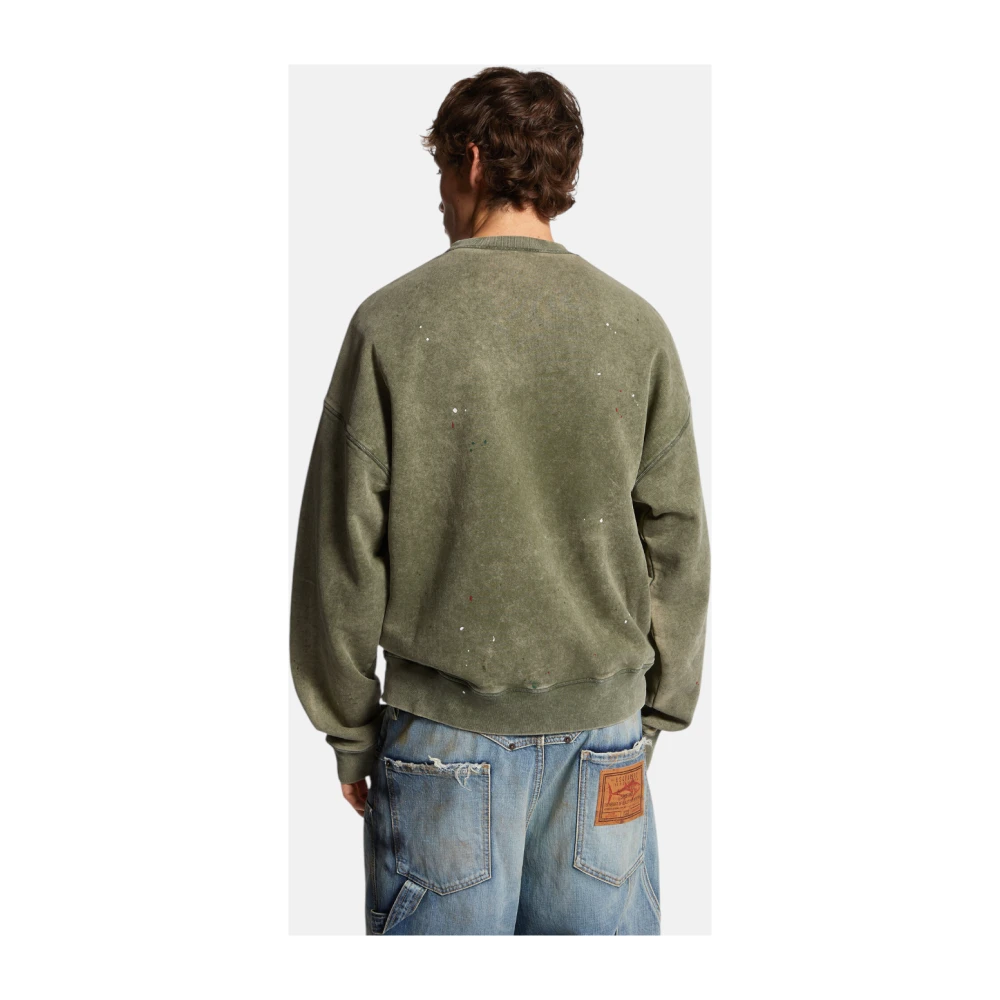 Dsquared2 Vintage Universitaire Stijl Sweater Green Heren