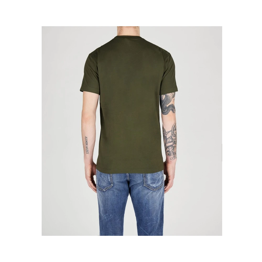 Dsquared2 Logo Print Katoenen T-shirt Ronde Hals Green Heren