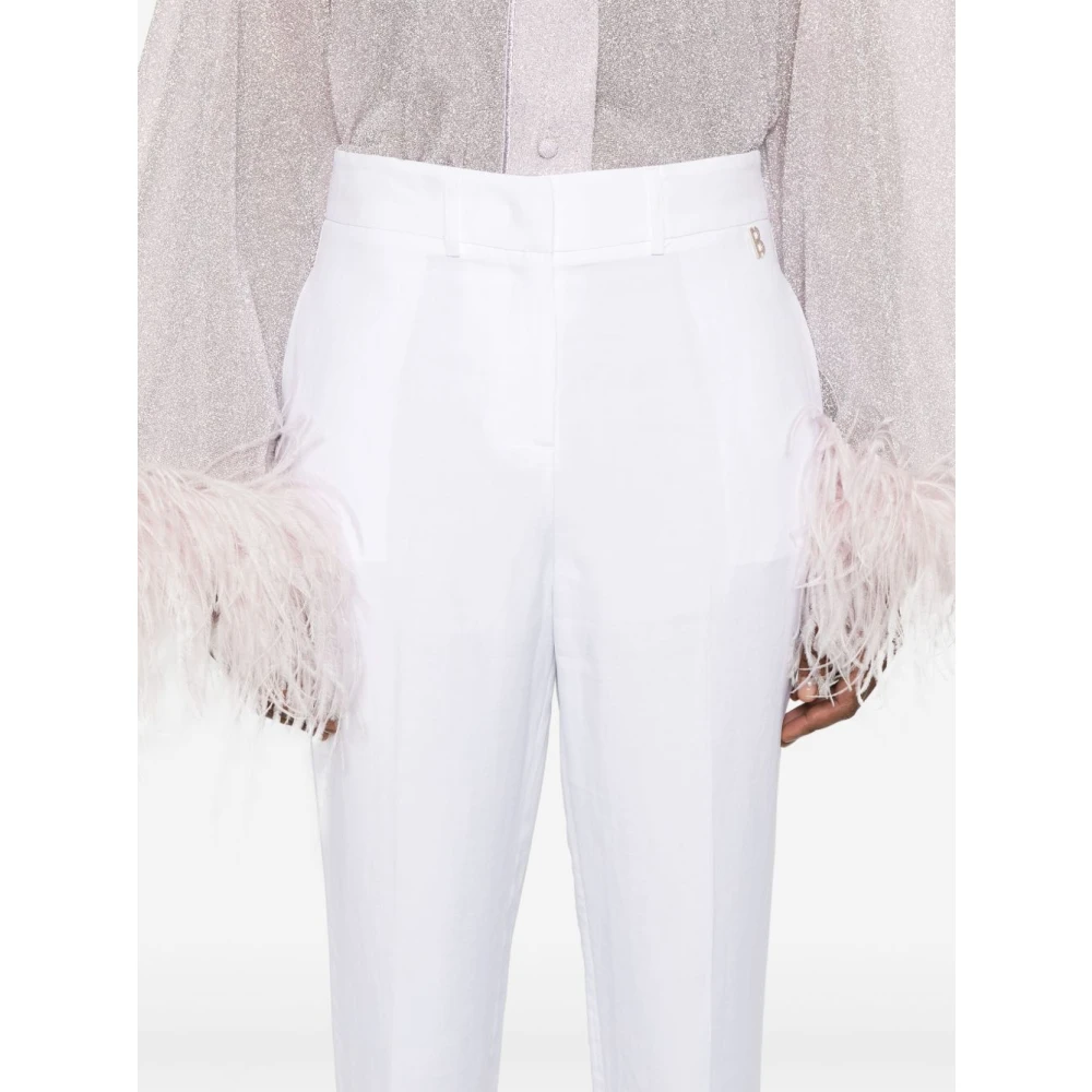 Blugirl Witte Linnen Broek Elegante Stijl White Dames