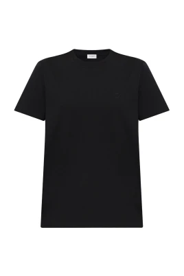 Bomulls-T-shirt med broderad logotyp