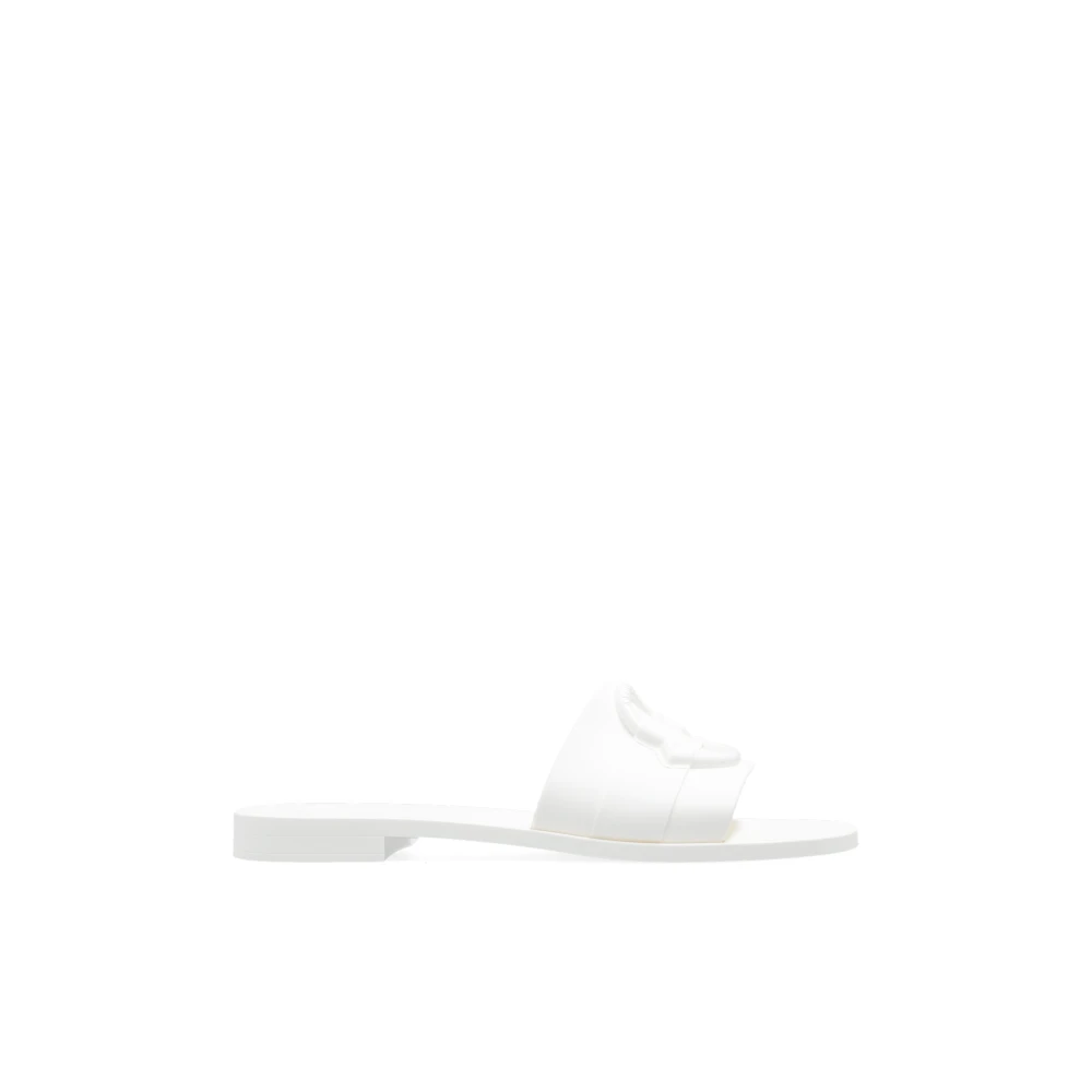 Moncler Gummisandaler White, Dam