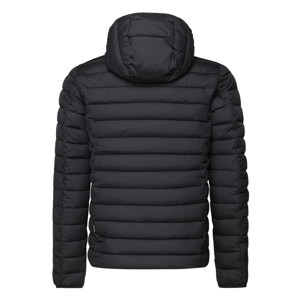 Save The Duck Gewatteerde jas met capuchon en rits Black Heren