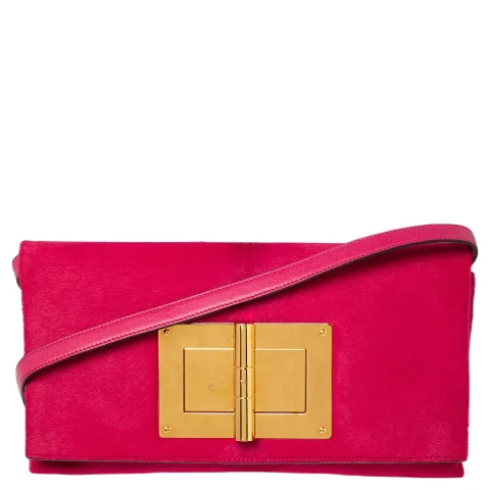 Tom Ford Pre-owned Suede clutches Pink Dames