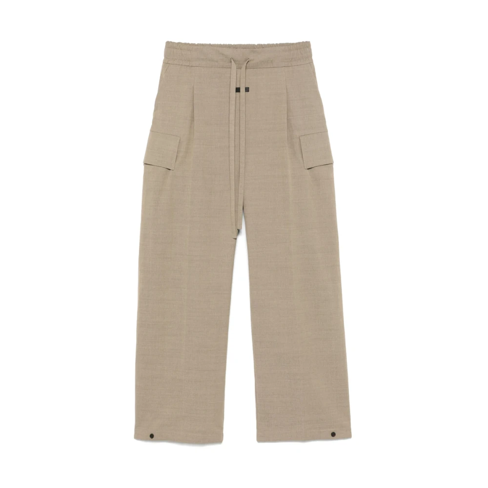 Fear Of God Beige Trekkoord Elastische Taille Shorts Brown Heren
