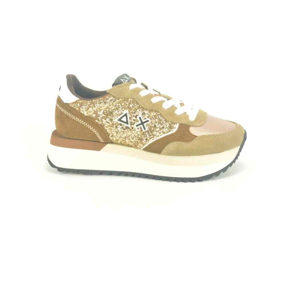 Sun68 Glitter Runner Sneakers Dames Schoenen Geel