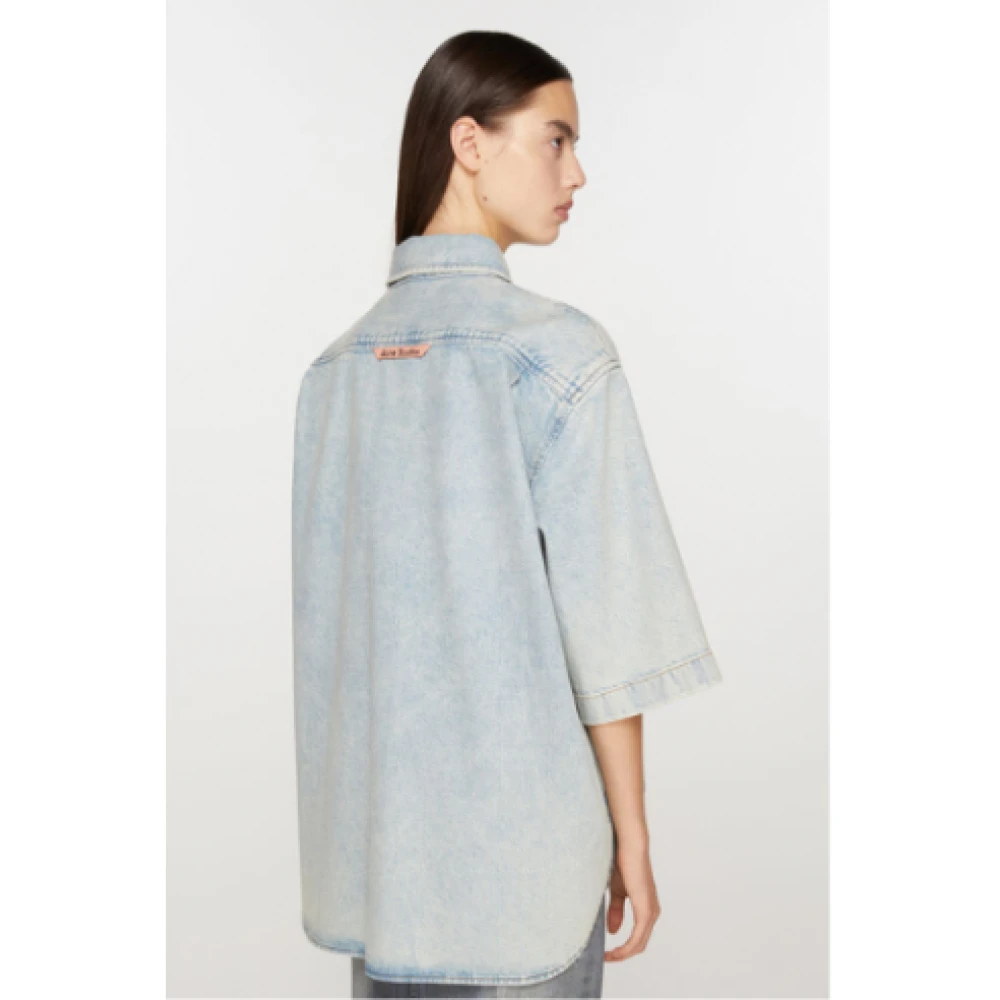 Acne Studios Blauwe Jeansblouse met knopen Blue Dames
