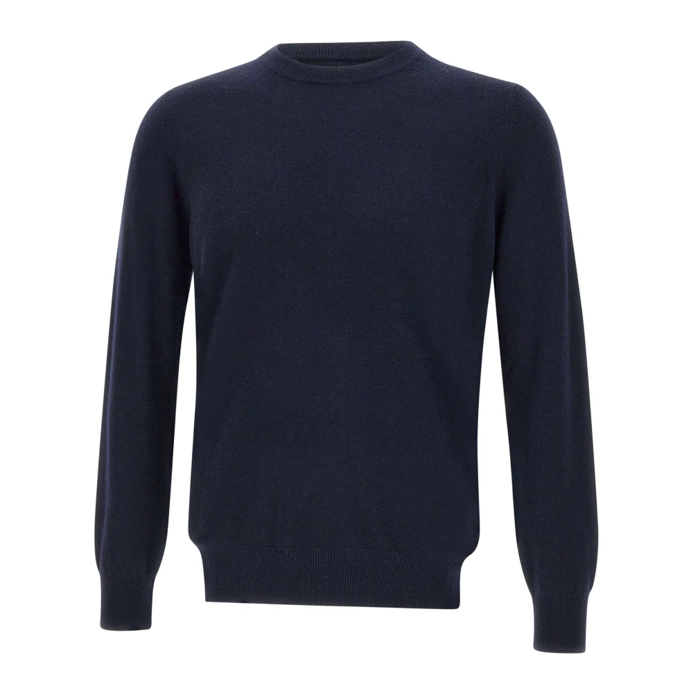 Kangra Kasjmier Crew Neck Trui Blauw Blue Heren