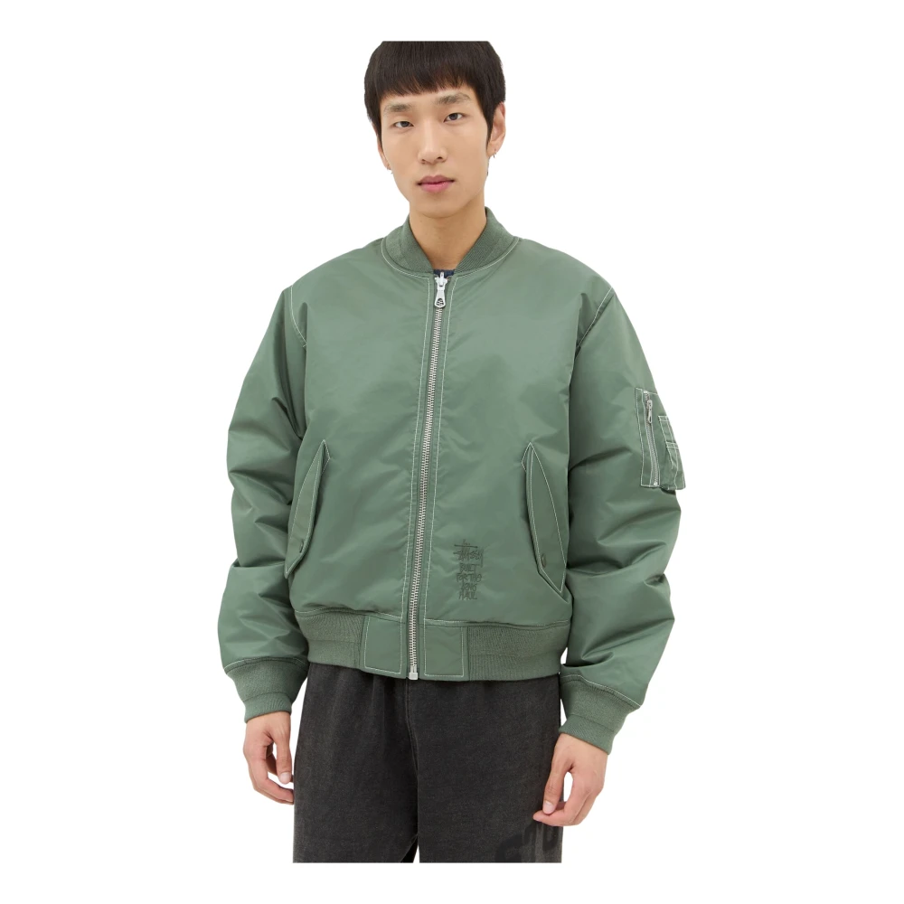 Stüssy Omkeerbare Bomberjack Green Heren