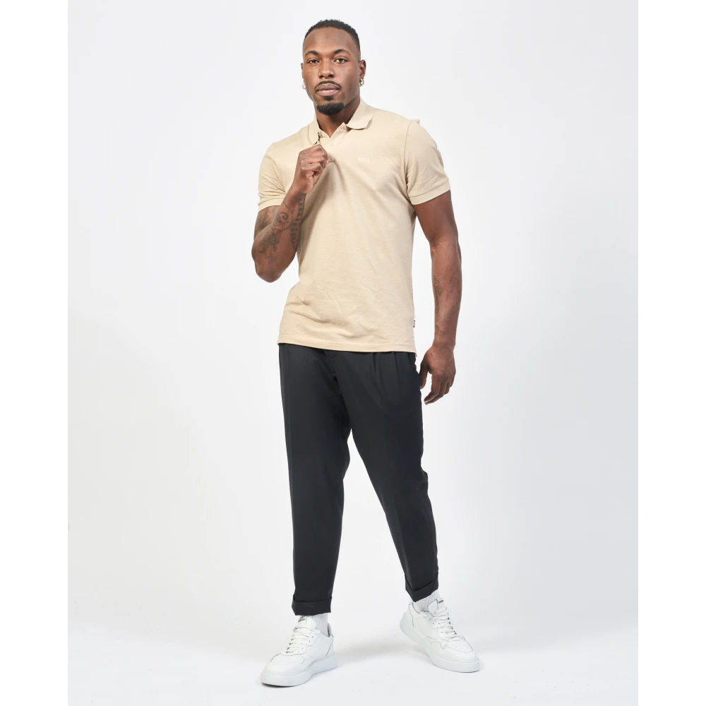 Hugo Boss Beige Katoenen Polo Shirt Pallas Beige Heren
