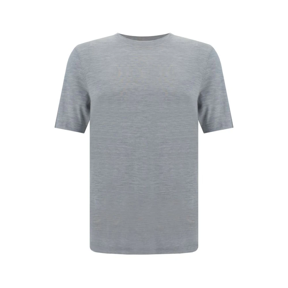 BRUNELLO CUCINELLI Gemêleerd Katoenen T-Shirt Gray Heren