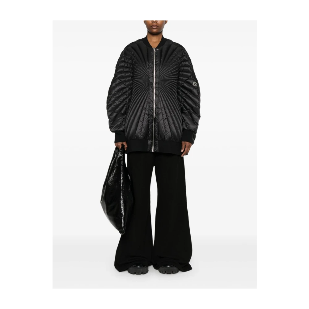 Moncler Radiance Gewatteerde Zwarte Bomberjas Black Dames