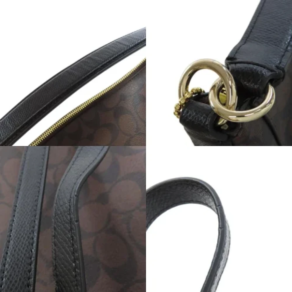 Coach Pre-owned Plastic handbags Brown Dames