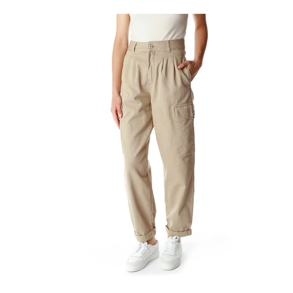 Carhartt WIP Militaire Twill Relaxte Fit Broek Beige Dames