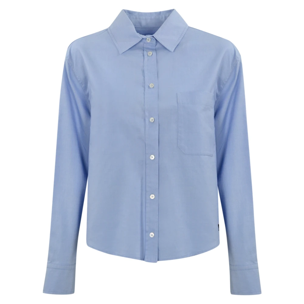 Max Mara Weekend Heldere Blauwe Katoenen Oxford Overhemd Blue Dames