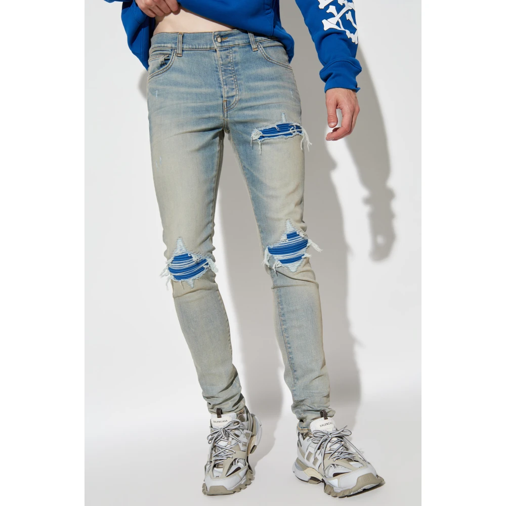 Amiri Jeans met logo Blue Heren